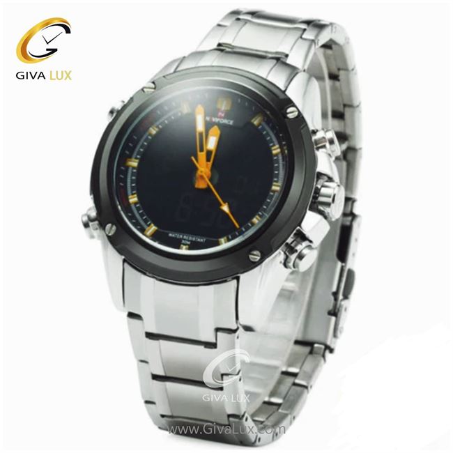 ساعت مچی مردانه بندفلزی نقره ای ناوی فورس مدل NF9050